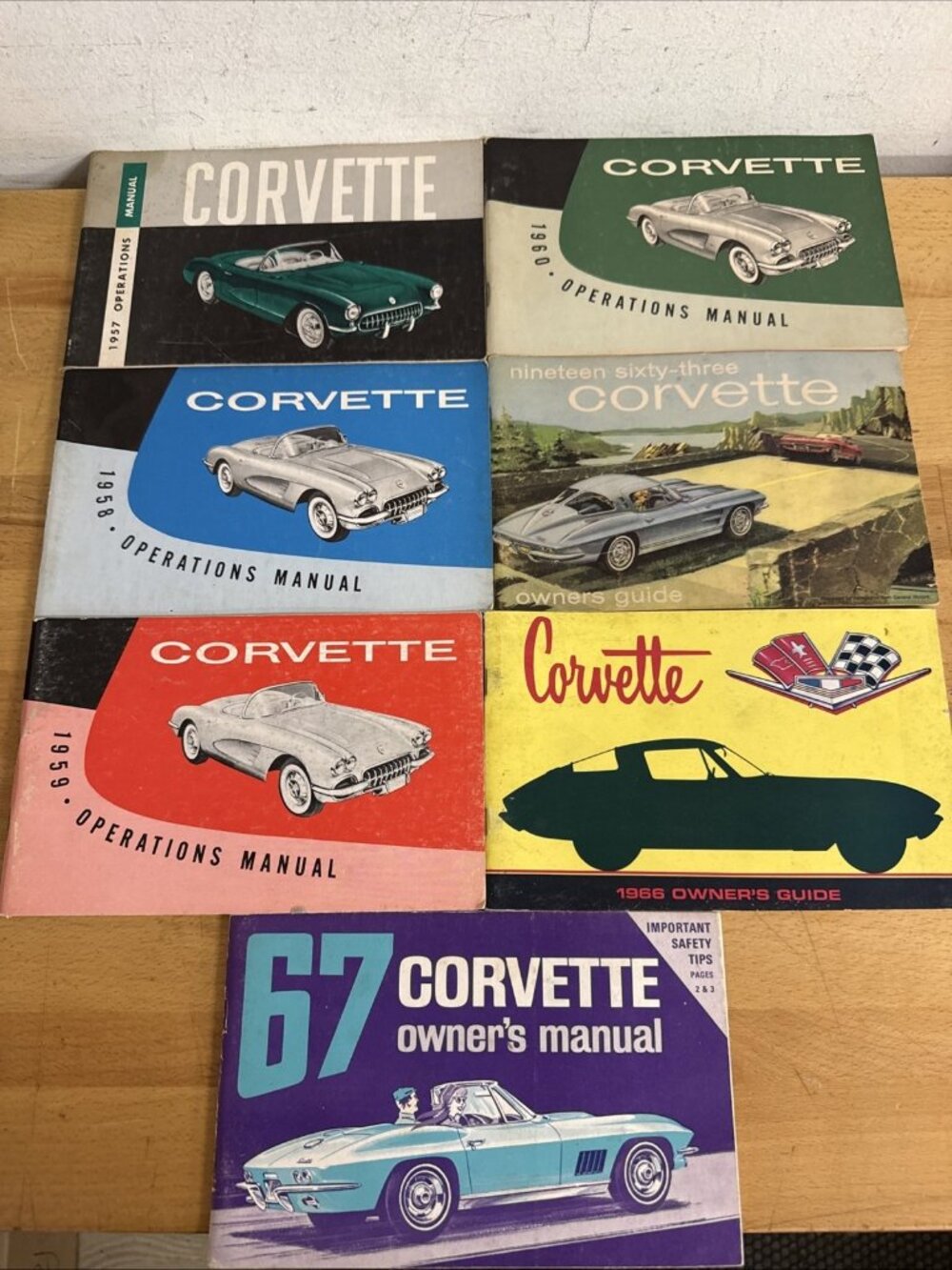 Various Chevrolet Corvette Owners Operations Manuals - LOOK - READ